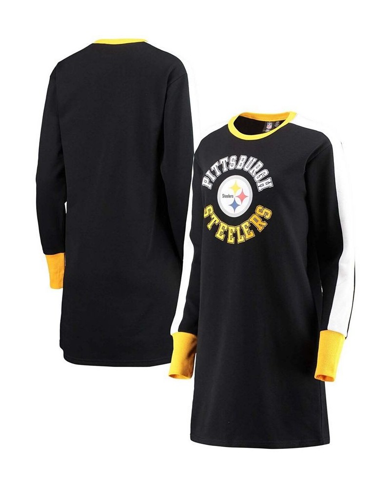 Women's Black Pittsburgh Steelers Hurry Up Offense T-shirt Dress Black $30.00 Dresses