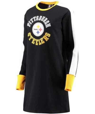 Women's Black Pittsburgh Steelers Hurry Up Offense T-shirt Dress Black $30.00 Dresses