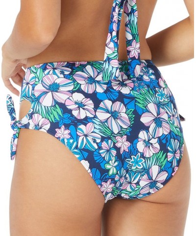 Beka Printed Bow Bikini Top & Cutout High-Waist Bottoms Azure $20.70 Swimsuits