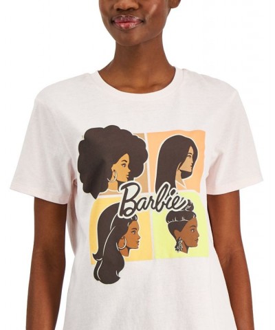 Juniors' Crew-Neck Short-Sleeve Barbie-Graphic T-Shirt Barely Pink $11.01 Tops