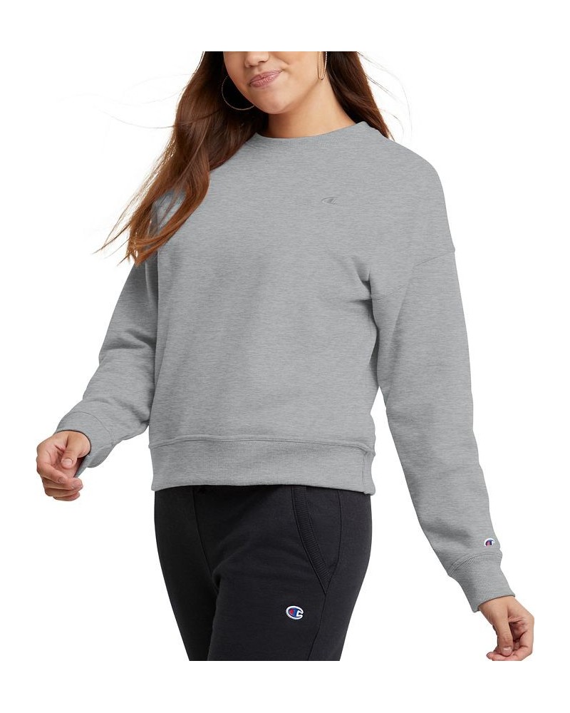 Women's Powerblend Fleece Crewneck Sweatshirt & Sweatpant Joggers Oxford Gray $16.28 Outfits