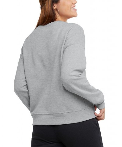 Women's Powerblend Fleece Crewneck Sweatshirt & Sweatpant Joggers Oxford Gray $16.28 Outfits