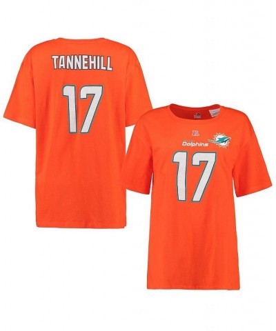 Women's Ryan Tannehill Orange Miami Dolphins Plus Size Fair Catch Name and Number T-shirt Orange $22.08 Tops