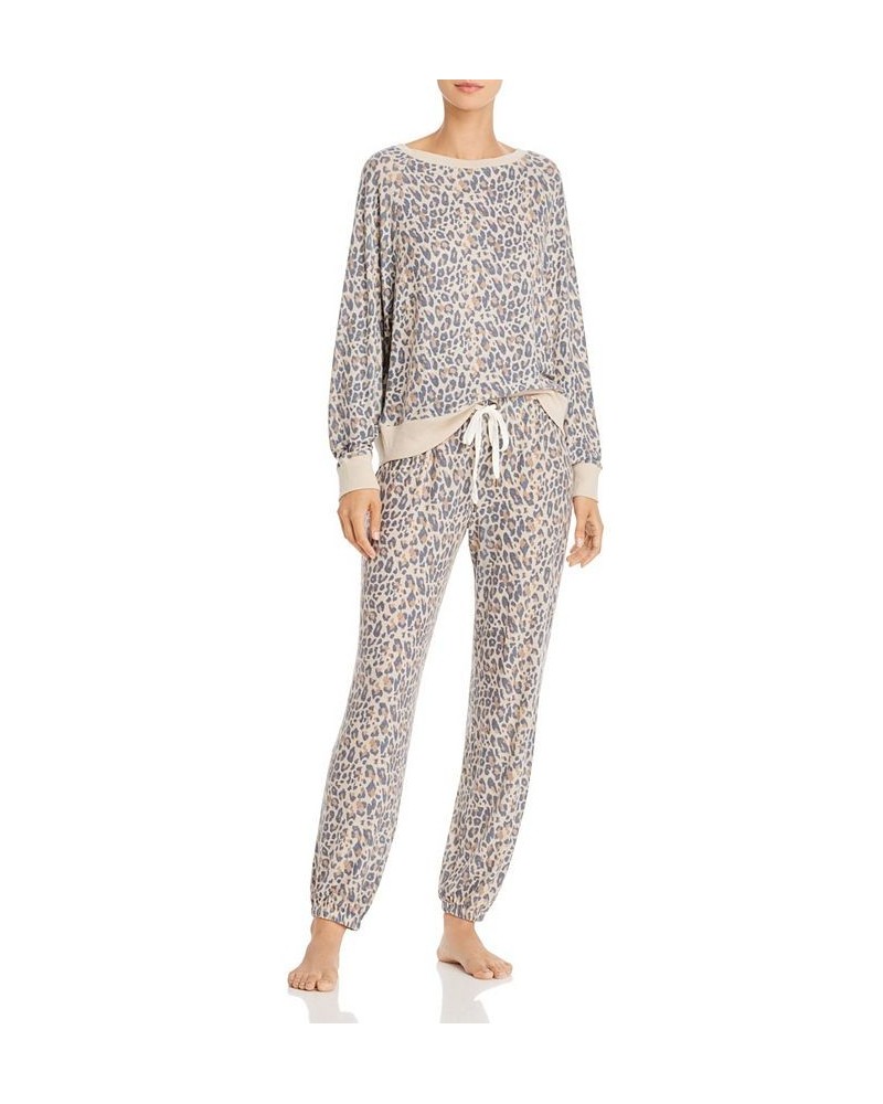 Women's Star Seeker Lounge Set Leopard $34.56 Sleepwear