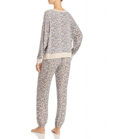 Women's Star Seeker Lounge Set Leopard $34.56 Sleepwear