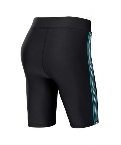 Women's Black Miami Dolphins Biker Shorts Black $31.19 Shorts