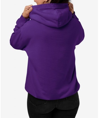 Women's Leprechaun Word Art Hooded Sweatshirt Purple $33.59 Sweatshirts