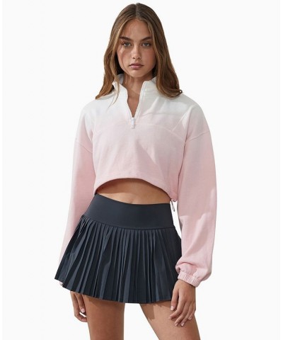 Women's Half Zip Crop Sweatshirt Multi $26.99 Sweatshirts
