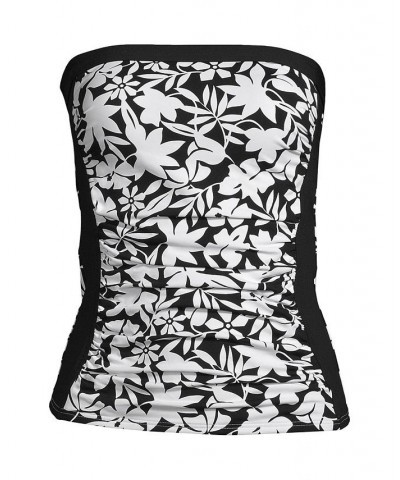 Women's Bandeau Tankini Swimsuit Top with Removable Adjustable Straps Black havana floral $47.40 Swimsuits