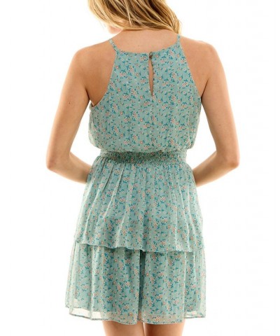 Juniors' Floral-Print Yoryu Halter-Neck Fit & Flare Dress Pat F $31.86 Dresses