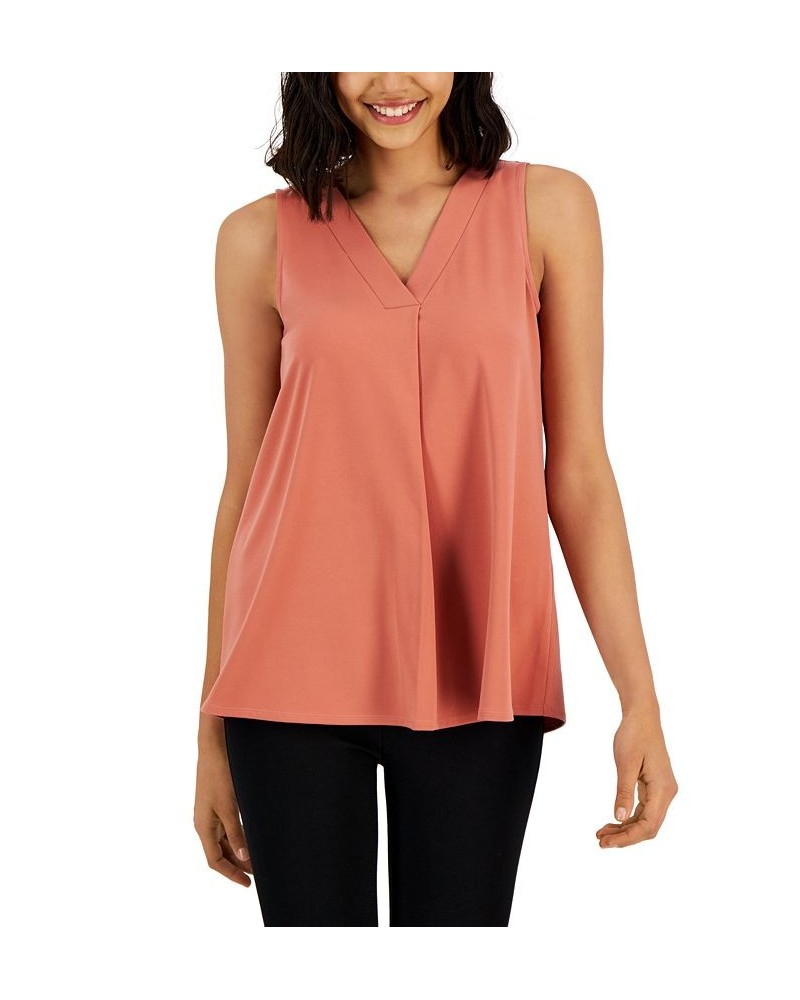 Women's V-Neck Tank Top Pink $18.07 Tops