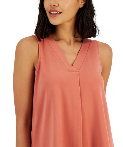 Women's V-Neck Tank Top Pink $18.07 Tops