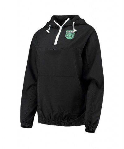 Women's Black Austin FC Swishy Anorak Quarter-Zip Jacket Black $43.34 Jackets