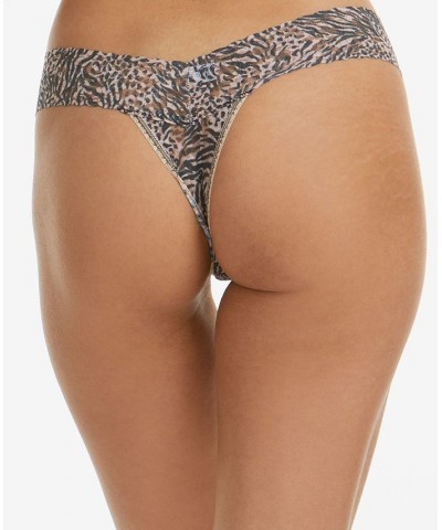 Women's One Size Printed Low Rise Thong Underwear PR4911905 Animal Kingdom $11.50 Panty