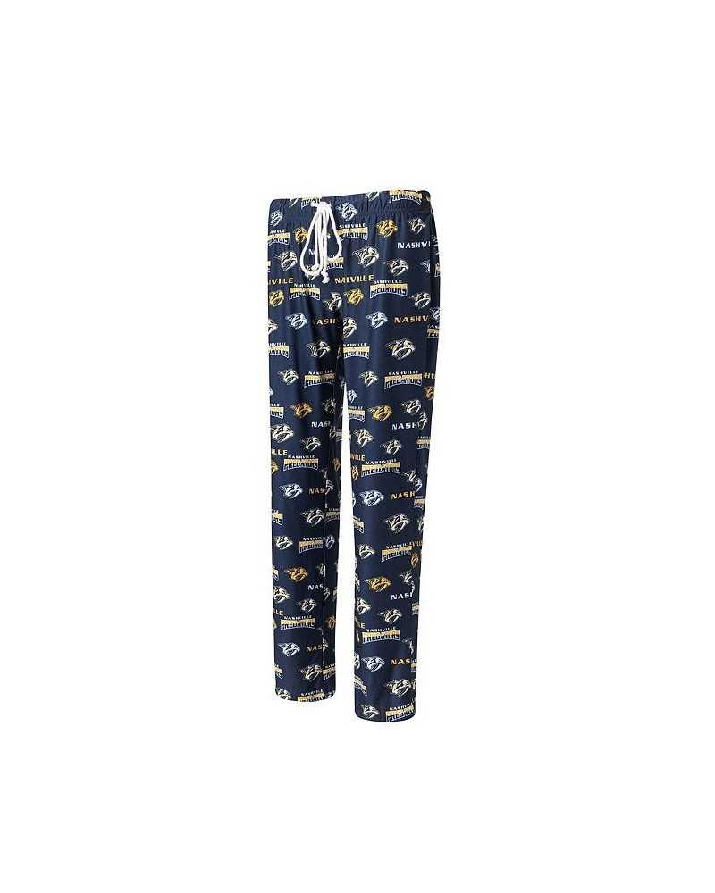 Women's Navy Nashville Predators Breakthrough Allover Logo Sleep Pants Navy $18.40 Pajama