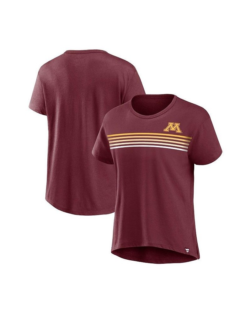 Women's Branded Maroon Minnesota Golden Gophers Tie Breaker T-shirt Maroon $20.16 Tops