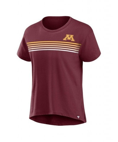 Women's Branded Maroon Minnesota Golden Gophers Tie Breaker T-shirt Maroon $20.16 Tops