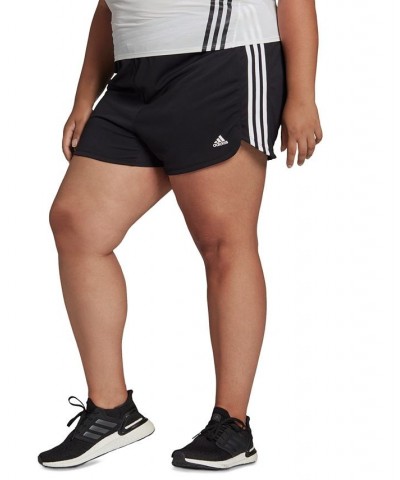Plus Size Pacer 3-Stripes Knit Shorts Black/white $10.75 Shorts