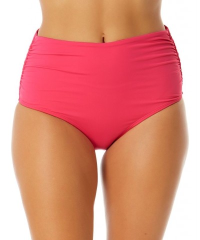 Women's Printed Twist-Front Shirred Tankini Top Boy Shorts Swim Skirt & High-Waist Bikini Bottoms Turquoise $44.00 Swimsuits