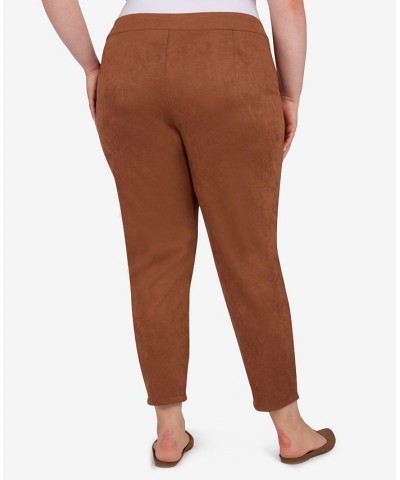 Plus Size Spice is Nice Faux Suede Ankle Pant Dark Brown $26.70 Pants