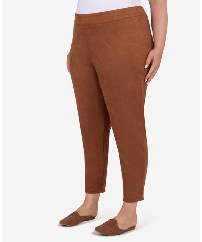 Plus Size Spice is Nice Faux Suede Ankle Pant Dark Brown $26.70 Pants