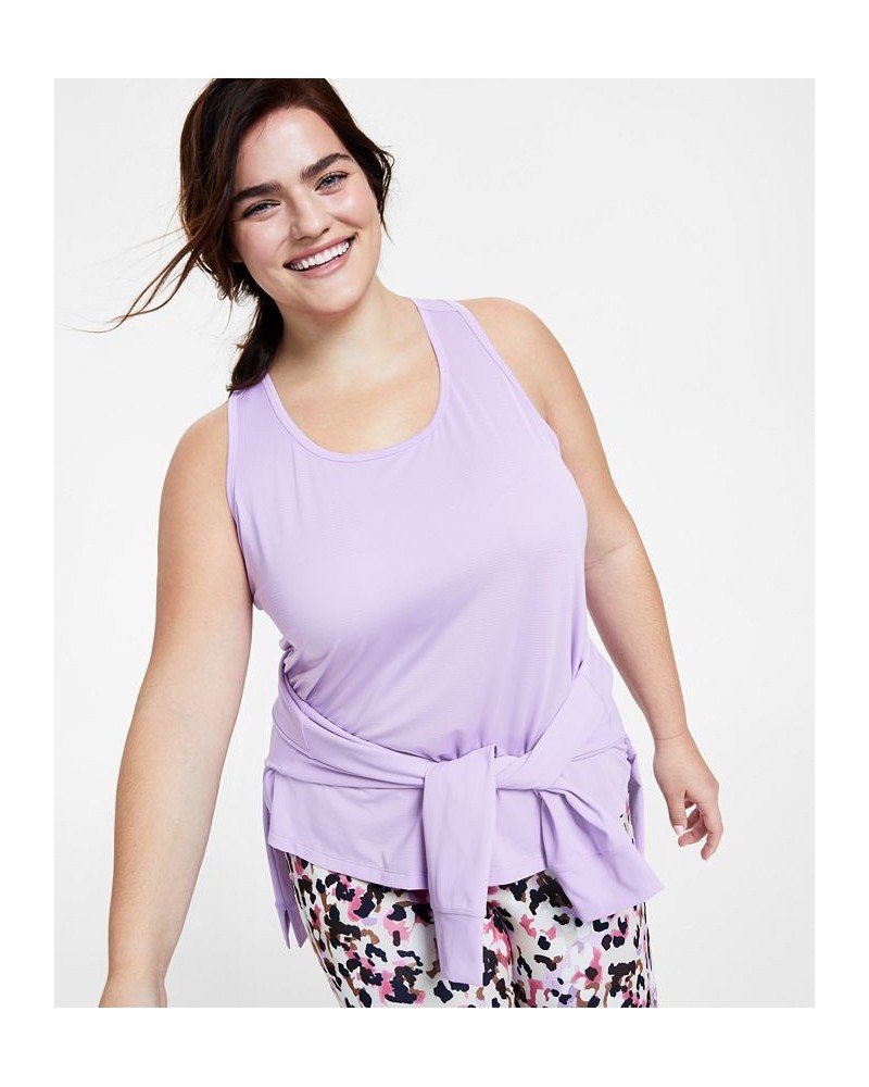 Plus Size Textured Tank Top Purple $12.83 Tops