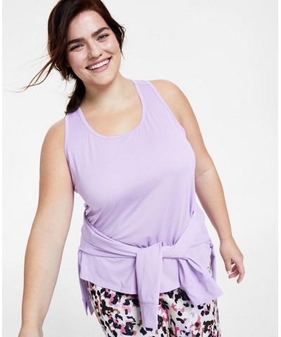 Plus Size Textured Tank Top Purple $12.83 Tops