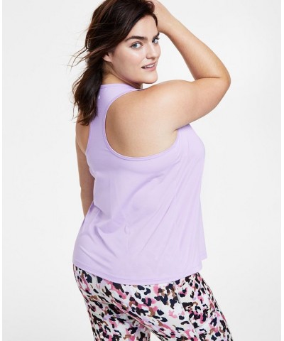 Plus Size Textured Tank Top Purple $12.83 Tops