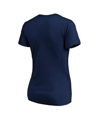 Women's Branded Navy Washington Capitals Authentic Pro Secondary Logo V-Neck T-shirt Navy $18.14 Tops