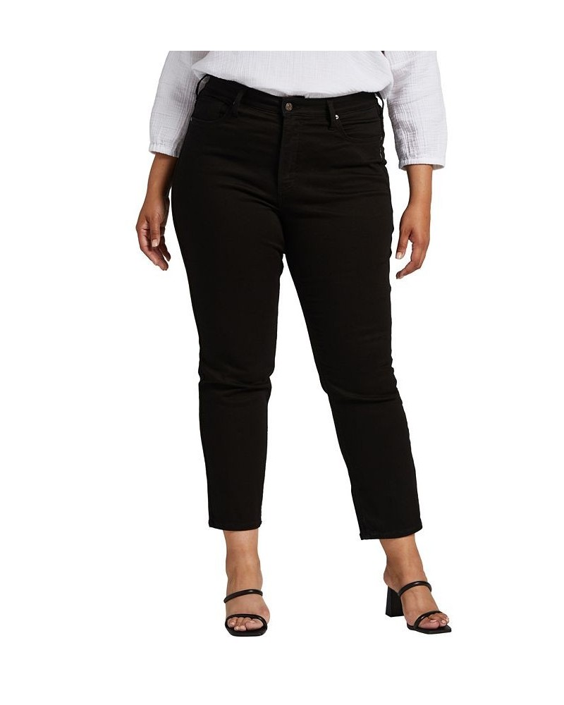 Plus Size Infinite Fit ONE SIZE FITS FOUR High Rise Straight Leg Jeans Black $22.35 Jeans