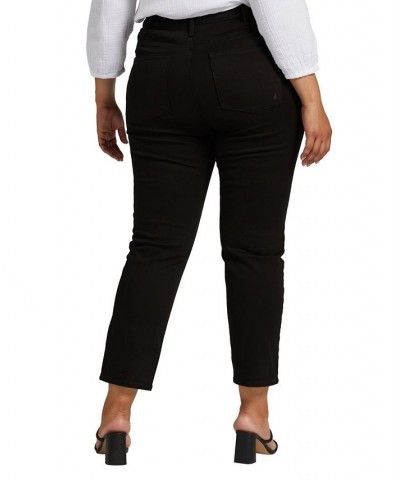 Plus Size Infinite Fit ONE SIZE FITS FOUR High Rise Straight Leg Jeans Black $22.35 Jeans