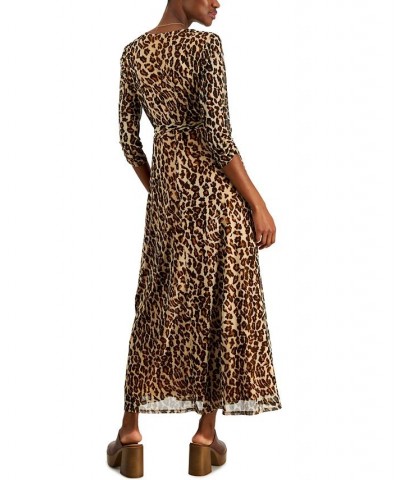Petite Paisley-Print Faux-Wrap Maxi Dress Biscotti $20.92 Dresses