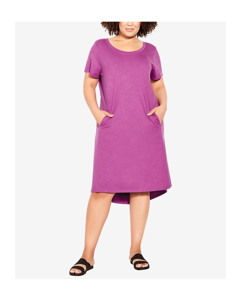 Plus Size Hello Sunshine Plain Dress Clover $29.01 Dresses