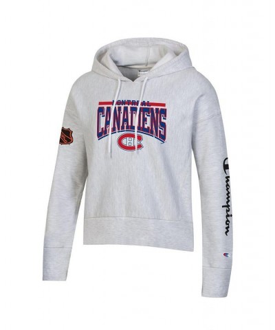 Women's Heathered Gray Montreal Canadiens Reverse Weave Pullover Hoodie Heathered Gray $48.59 Sweatshirts