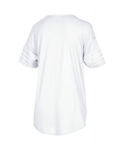 Women's White San Jose Sharks Big City Block Droptail Tunic T-shirt White $19.68 Tops