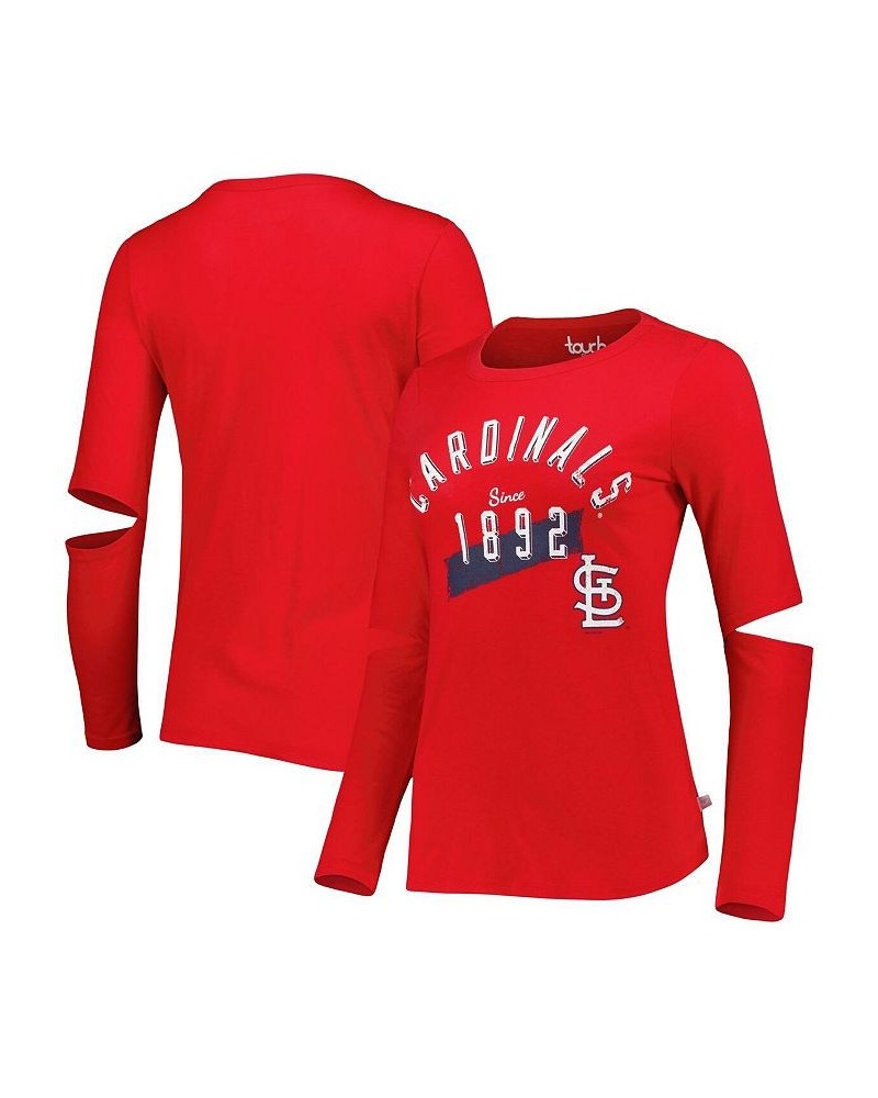 Women's Red St. Louis Cardinals Formation Long Sleeve T-shirt Red $25.49 Tops