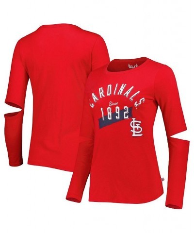 Women's Red St. Louis Cardinals Formation Long Sleeve T-shirt Red $25.49 Tops