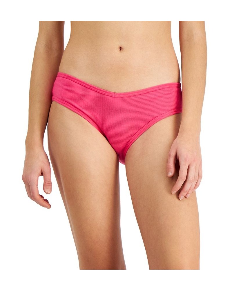 Women's Ribbed Hipster Underwear Pink $8.40 Panty